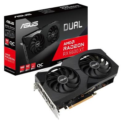 China RX 6600XT Desktop Gaming Graphics Card For ASUS Video Card Original DUAL AMD RADEON RX 6600 XT O8G New en venta