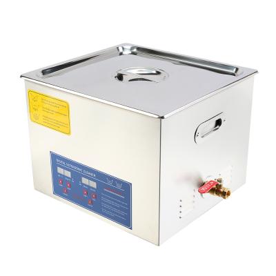 China Garage Ultrasonic Cleaner 15L 760W Commercial Ultrasonic Power Heater Digital Timer Stainless Steel Ultrasonic Cleaner for sale