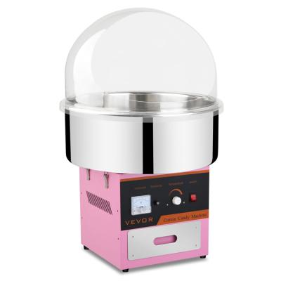 China CANDY Cotton Candy Machine Commercial Electric Floss Maker Pink With Bubble Cover With Rohs for sale