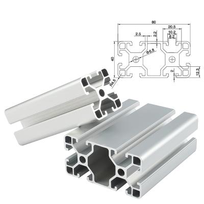 China Construction aluminum profile or industrial use aluminum alloy profile 40x80 t slot extrusion for sale