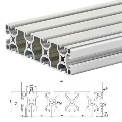 China Construction aluminum alloy industrial section 4040 or industrial use porcelain 40160 aluminum profiles extrusion for sale