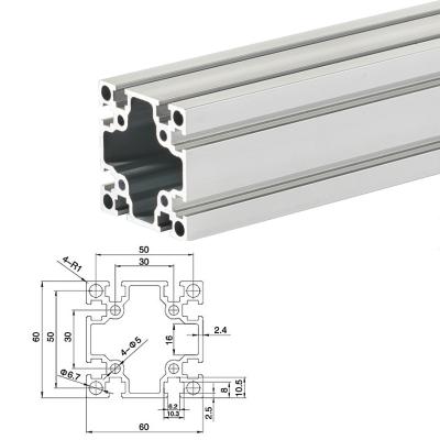 China Construction or industrial use 6063 CNC billet aluminum profile 60x60 industrial aluminum extrusion t slot for sale