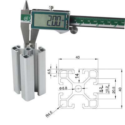 China Industrial use aluminum alloy maker table construction or frame 2mm 4040 t track aluminum profile for sale