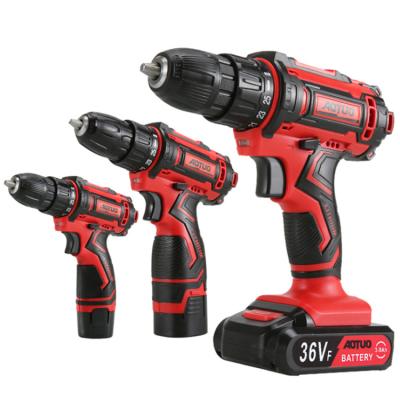 China Mini Cordless Electric Drill 12V 18V 36V Two Speed ​​Electric Handle Screwdriver Kit Rubberized Machine Tools for sale