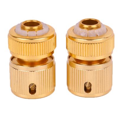 China Car Wash Hose With Inner Diameter 10 To 12 1/2 Mm Copper Alloy Quick Plug Garden Hose Car Wash Hose Connector For 12mm Hose for sale