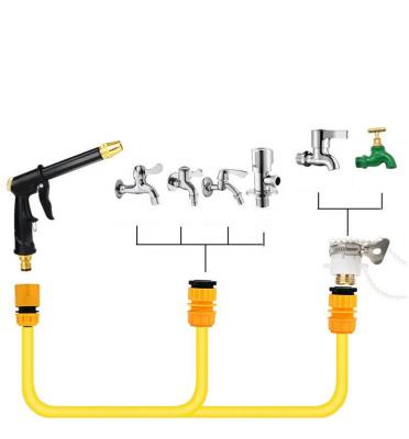 China Car Wash Adjustable High Pressure 10-30M Water Gun Set With Hose Garden Wash Car Kit for sale