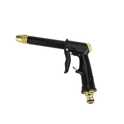 China Variable Flow Control New 2021 Garden Water Gun Household Car Wash Spray Gun Clad Nozzle Nipple Type Water Black Plastic High Pressure Copper for sale