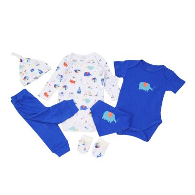 China Wholesale Breathable Newborn Baby Clothes Sets Infant Toddler Age Group 0-9 Months 6 Pcs Cotton Baby Clothes Sets Jumpsuit for sale