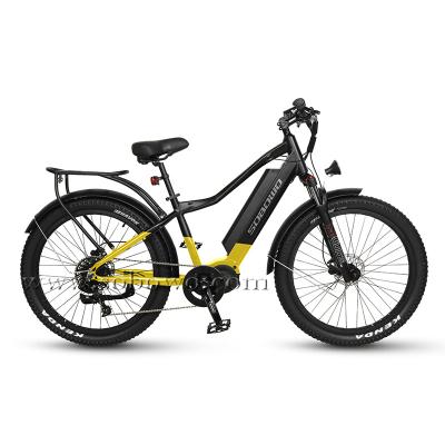 China Aluminum Alloy 1000W 48V Power E Bike Snow Bike Fat 26 Inch Gear Height Mountain Electric Bicycle for sale