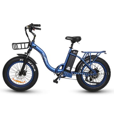 China Aluminum alloy 20 inch alloy folding electric bike 48v 10.4ah ebike with fat tire fatbike for sale