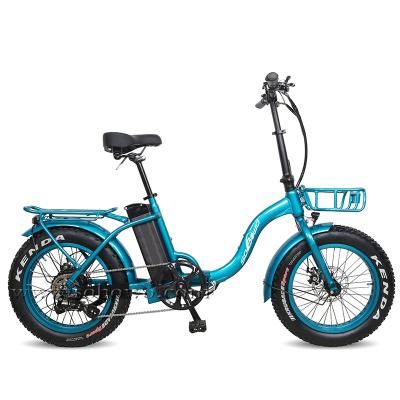 China Fat 20 Inch Standard Folding Electric Bike 500W With Luggage Rack for sale