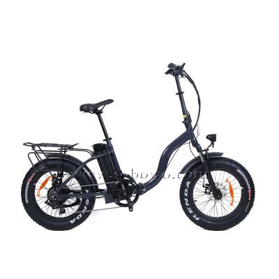 China Aluminum alloy 20 inch cheap electric bicycle fat tire folding e bike with 8fun motor pedal assist for sale