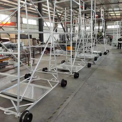 China Modern the factory for subway tunnel operation platform, maintenance ladder car aluminum alloy catenary ladder mobile car for sale