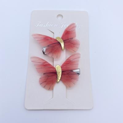 China 2021 New Korean Fashion Style Cute Lovely Children Hairpin 3D Butterfly Hairpin Hair Accessories Sets Hair Clip Sets Hairpin for sale