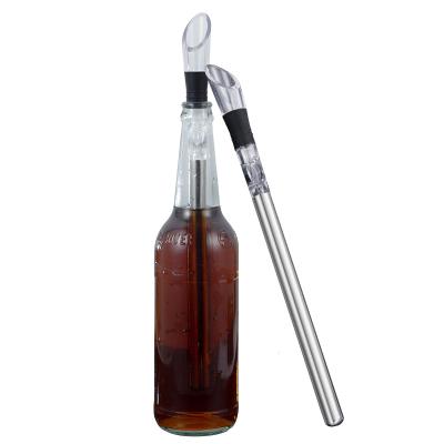 China Food Grade Material Stainless Steel Wine Stick Disposable Wine Fridge Cooler Rod for sale