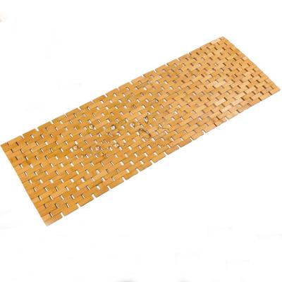 China Eco-friendly Natural Bamboo Shower Mat Durable Solid Bathroom Rectangular Shape Bamboo Shower Mat for sale