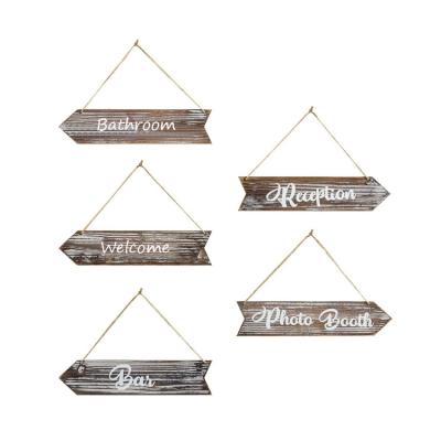 China New Africa Design Hanging Acrylic Wooden Welcome Sign Plate Door Decor Artificial Wooden Welcome Signage for sale