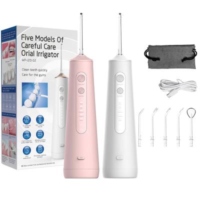 China Wholesale 245ML Portable Electric Rechargeable Cordless Water Flosser IPX7 Irrigator 5 Waterproof Dental Oral Car Modes For Teeth for sale