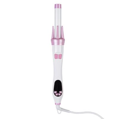 China Automobile 360 ​​Portable LED Display Electric Hair Curlers Rotating Ceramic Curling Iron Auto Roller LED Hair Curler PTC Heater Electric Hair Curler for sale