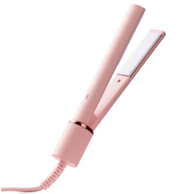 China Car Mini Portable 2 in 1 Professional Ceramic Flat Iron Electric Hair Straightener and Curler Luxury Hair Straightening Machine for sale