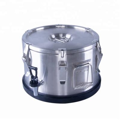 China Kitchen Factory Price Stainless Steel Commercial Insulated Food Storage Barrel 10 Liter With Faucet for sale