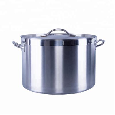 China Large 30 liter stock pot of sustainable stainless steel induction for sale