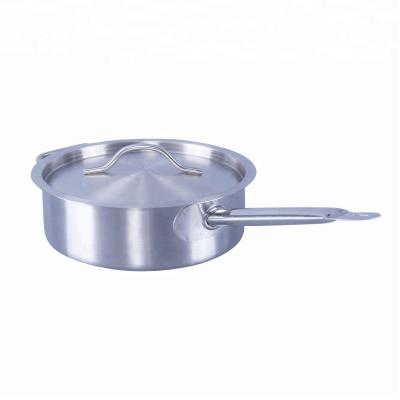 China Sustainable Long Handle Stainless Steel Kitchen Food Sets Wok Pan for sale