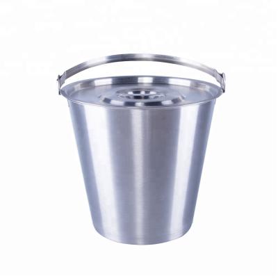 China Milk Commercial Portable Custom Food Grade Stainless Steel Milk Metal Bucket for sale