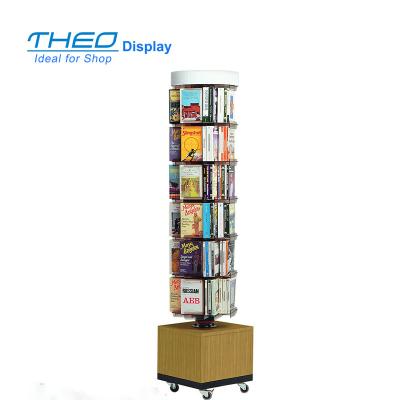 China Modern Mobile Book Display Stand Tower Display Revolving Base for sale