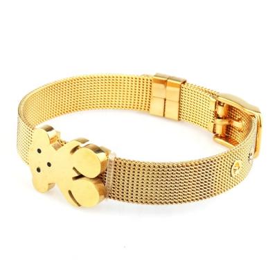 China Cute Fashionable Jewelry Gold Bracelet Buteee Stainless Steel Bracelet 316l Stainless Steel Double Magnetic for sale