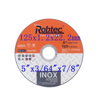 China 125X1.2X22.2mm 5 inch cutting disc used on angle grinder abrasive disc premium cutting zu verkaufen