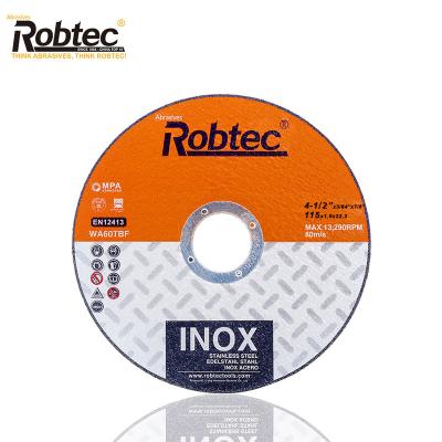 中国 4.5 inch 115X1.0X22.2mm Cutting Wheel Set Inox Abrasive Robtec Disc Mpa 販売のため