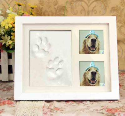 China Morden's Pet Paw Print Memory Picture Wood Frames Kit Dog Photo Frame Footprint for sale