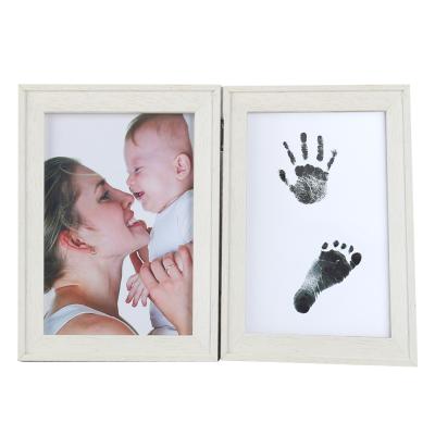 China Desktop Wooden Frame Custom Wholesale Wooden Double Stand Side Picture And Photo Frame for sale