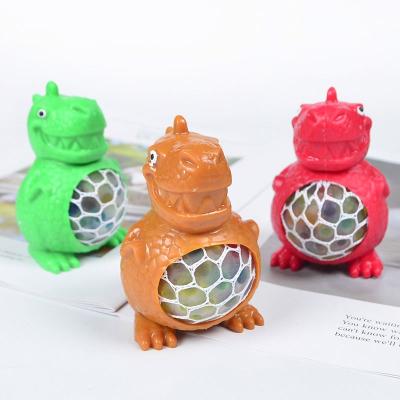 China Soft Surface And No Squeezed Stress Water Beads Toy Squeezed Ball Anti Stress Logo Dinosaur Shape Stress Ball Customized TPR Smudge for sale