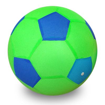 China Colorful Inflatable Beach Ball 45CM Mesh Fabric Toy Free Samples Of Soccer Inflatable Ball Football for sale