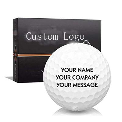 China Custom printed white colored urethane urethane/surlyn golf ball tournament durable 2 pieces golf balls for high quality for sale