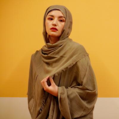 China Viscose wholesale Fantastic Solid Color Shawls Pure Whisker Plain Malaysian Head Scarf Islamic Soft Viscose hijabs for muslim women for sale