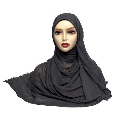 China Modal 2023 Customized Solid Color Shawls Modal tudung instant hijab Whisker Plain Head Scarf Islamic Soft Viscose Scarves High Quality for sale