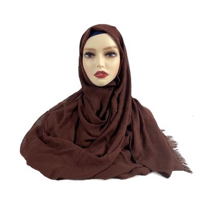 China Modal Wholesale High Quality Solid Plain Modal Hijabs Whisker Scarf Shawls Islamic  Soft Headwear Viscose Wraps Scarves  Hot Women for sale