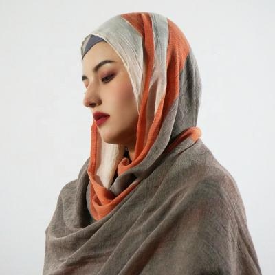 China Cotton Women Fashion Scarf Head Shawl Jersey Hijab Available Wholesale Stripe Plain Scarf Hot Selling Many Colors Cotton Stole for sale