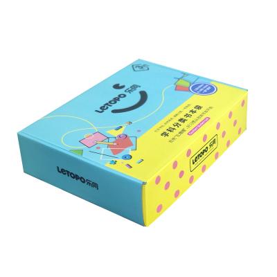 China Wholesale Biodegradable Ultrahard Corrugated Cartoon Pattern Aircraft Box Color Custom Clothing Packaging Paper Box for sale