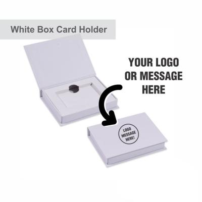 China Recycled Materials Customized Mini Packaging Empty White Paper Board Gift Credit Card Box Package Manufacturure for sale