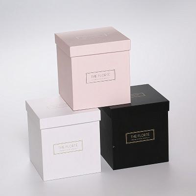 China OEM Recyclable Factory Rose Perfume Flower Packaging Boxes Luxury Cardboard Square Gift Box For Watch And Necklace Jewelry Package for sale