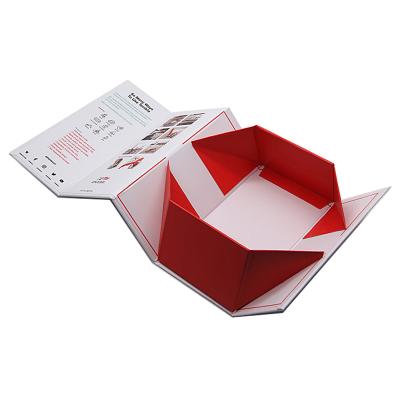 China Recyclable Luxury Custom Folding Folding Cardboard Lock Jewelry Magnetic Closure Box With Logo for sale