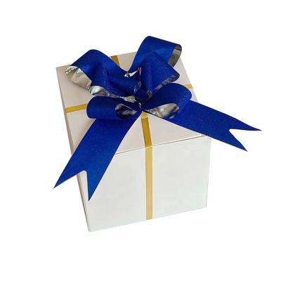 China Recyclable Biodegradeble Gift Box With Ribbon For Chocolate And Christmas Gift for sale