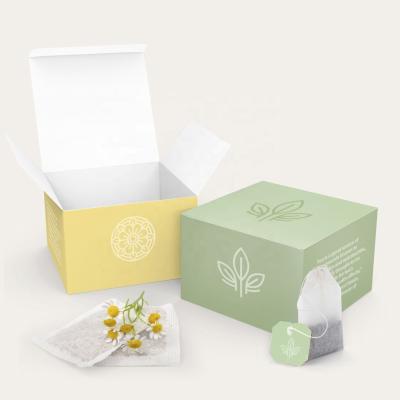 China Recycled Materials Like Design Art Paper Colorful Printing Box Package For Tea Packaging for sale