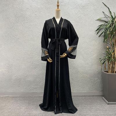 China 2022 Casual Middle East Dubai Abaya Dresses Sheath Long Cardigan African Muslim Maxi Dress Women Islamic Clothing for sale