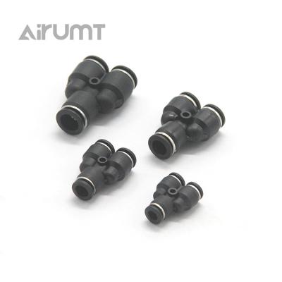 China Hotels Cheap Hot Sale PY Series 4mm 6mm 8mm 10mm 12mm 14mm 16mm Airline Quick Connect Pneumatic Fittings for sale