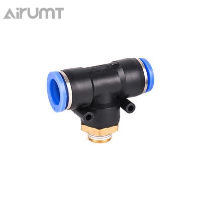 China Hotels Factory Direct Sale Pb Series Pneumatic Quick Coupling Tee With External Tee Thread for sale